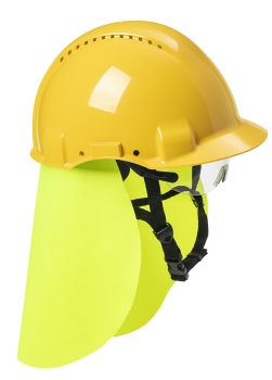 3M Schutzhelmkombination BAU SPEZIAL - Version "light" mit gelbem Nackenschutz für Stöpselträger