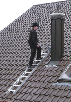 Aluminium-Dachleiter Ausführung Rot