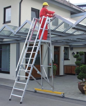 Plattformleiter fahrbar, klappbar