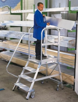 Fahrwerk für Podestleiter