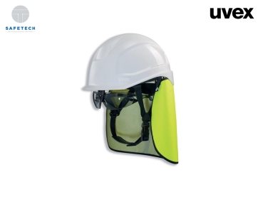 UVEX pheos s-kr ies mit Nackenschutz gelb und Brille