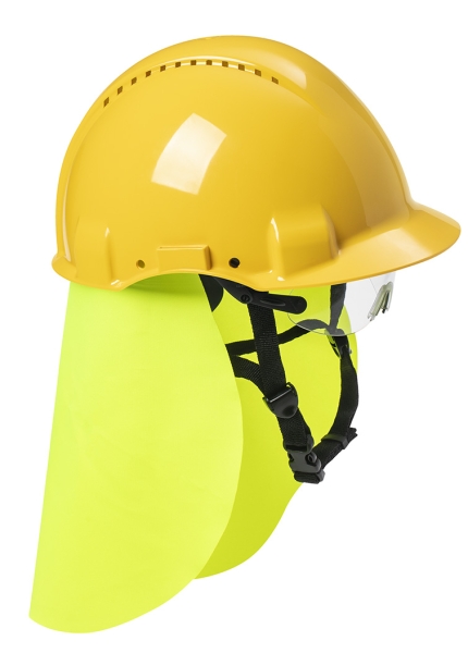 3M Schutzhelmkombination BAU SPEZIAL - Version "light" mit gelbem Nackenschutz für Stöpselträger