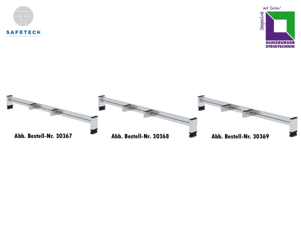 Nachrüst-Traverse mit nivello®-Leiterschuh, Breite 1,20 m