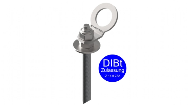 INNOTECH Einzelanschlagpunkt mit -bewegliche Anschlagöse (EN 795 A, DIBt) EAP-SPAR-15-125