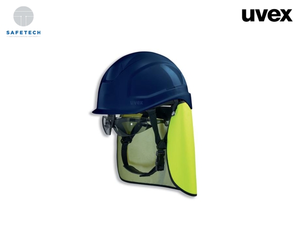 UVEX pheos s-kr ies mit Nackenschutz gelb und Brille