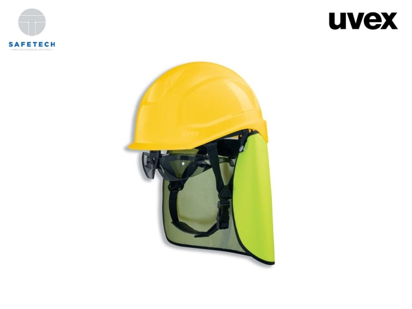 UVEX pheos s-kr ies mit Nackenschutz gelb und Brille