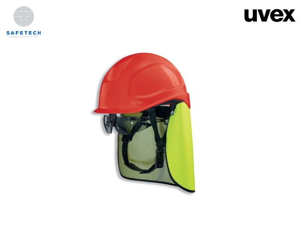 UVEX pheos s-kr ies mit Nackenschutz gelb und Brille