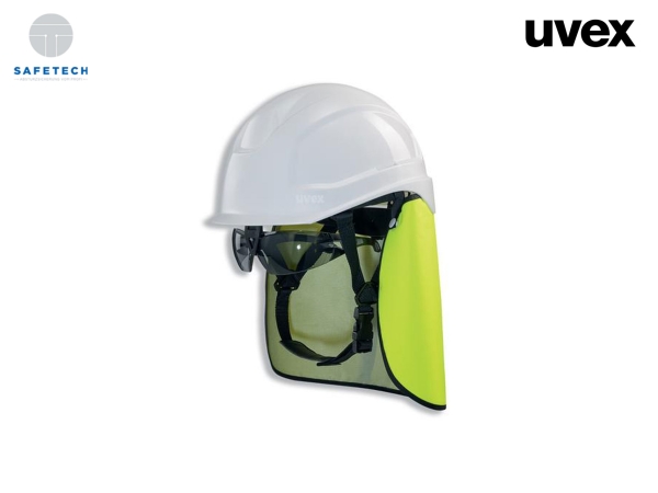 UVEX pheos s-kr ies mit Nackenschutz gelb und Brille