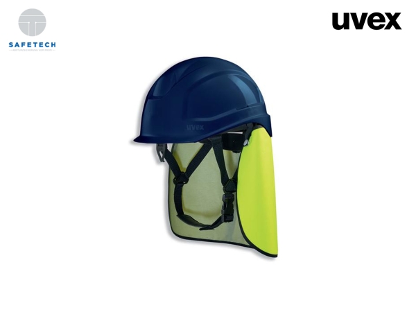 uvex pheos S-KR-IES Schutzhelm mit Kinnriemen und Nackenschutz gelb (ohne Bügelbrille) (BG Set)